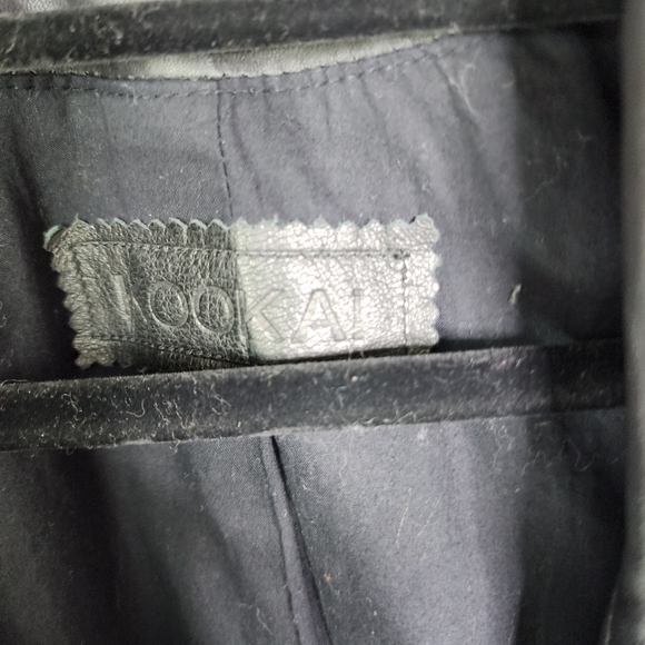 Kookai leather jacket short vintage Victor Hugo black bomber style size 8 - Picture 2 of 12